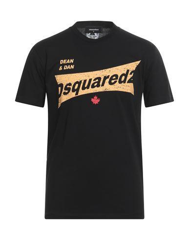 DSQUARED2 Man T-shirt Black Size M Cotton Product Image