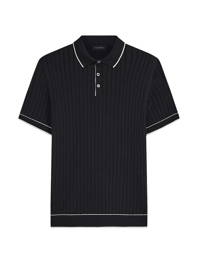 Men's Ribbed Polo Sweater Product Image