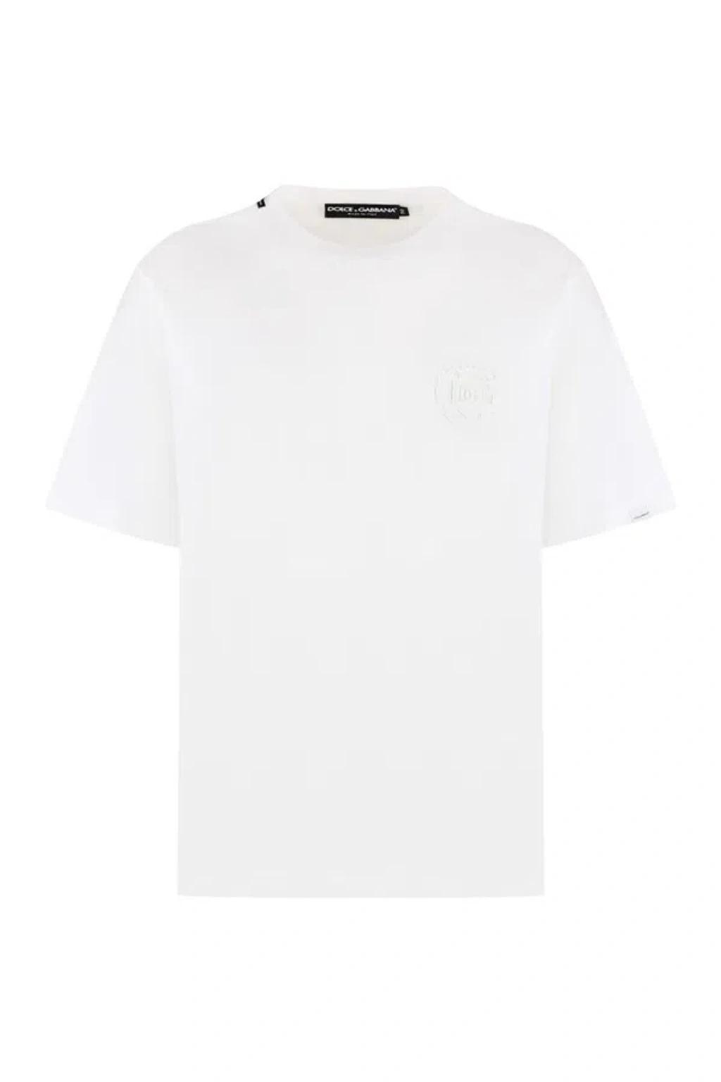 Cotton Jersey Tonal Logo T-shirt In Optic White Product Image