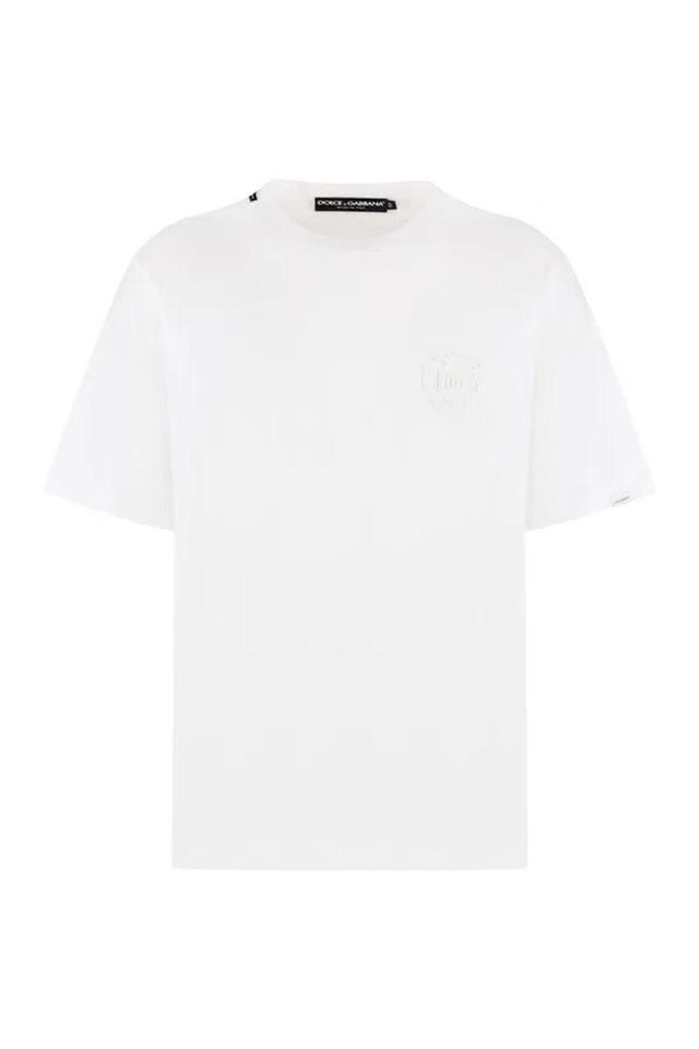 Cotton Jersey Tonal Logo T-shirt In Optic White Product Image