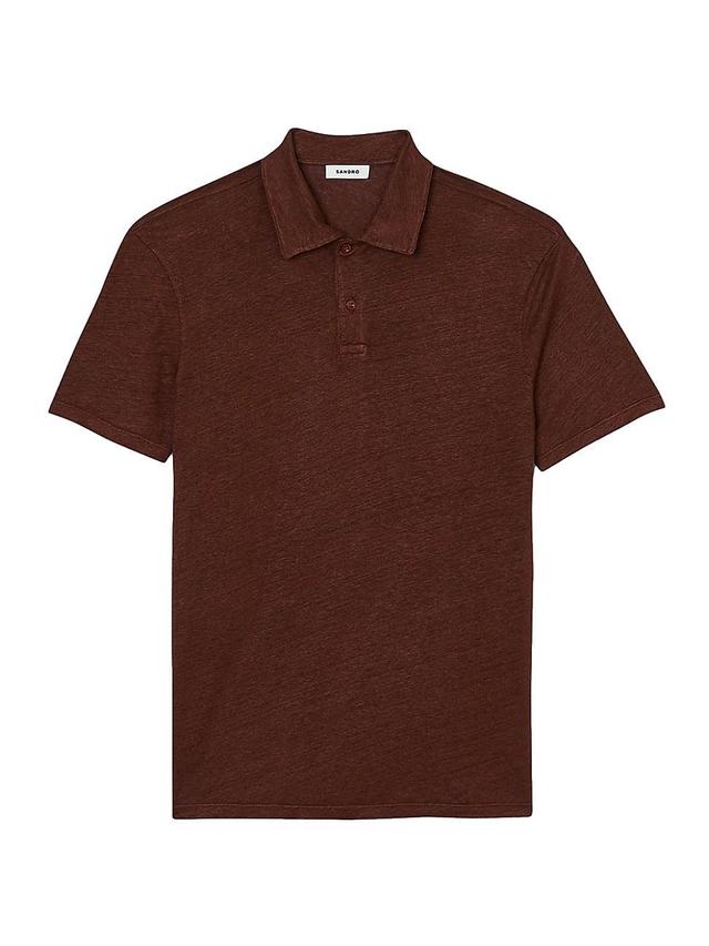 Mens Linen Polo Shirt Product Image