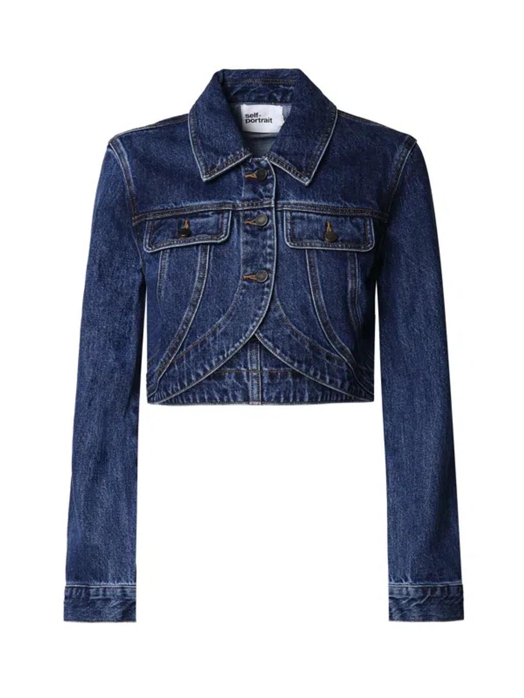 Cropped Denim Jacket In Blue product image