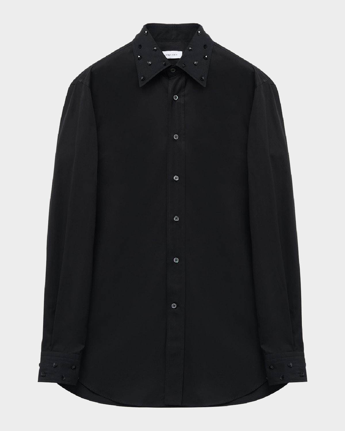 Mens Studded Poplin Button-Down Shirt Product Image