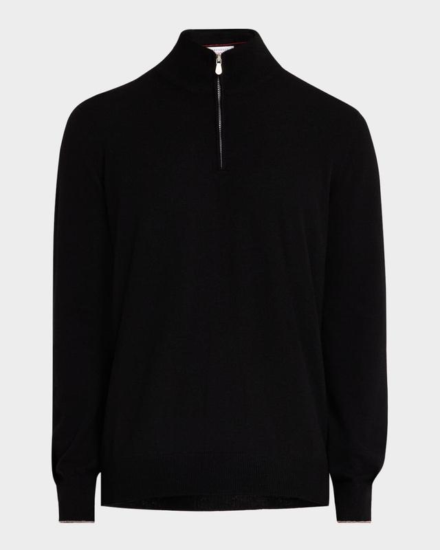 Mens Cashmere Quarter-Zip Sweater Product Image