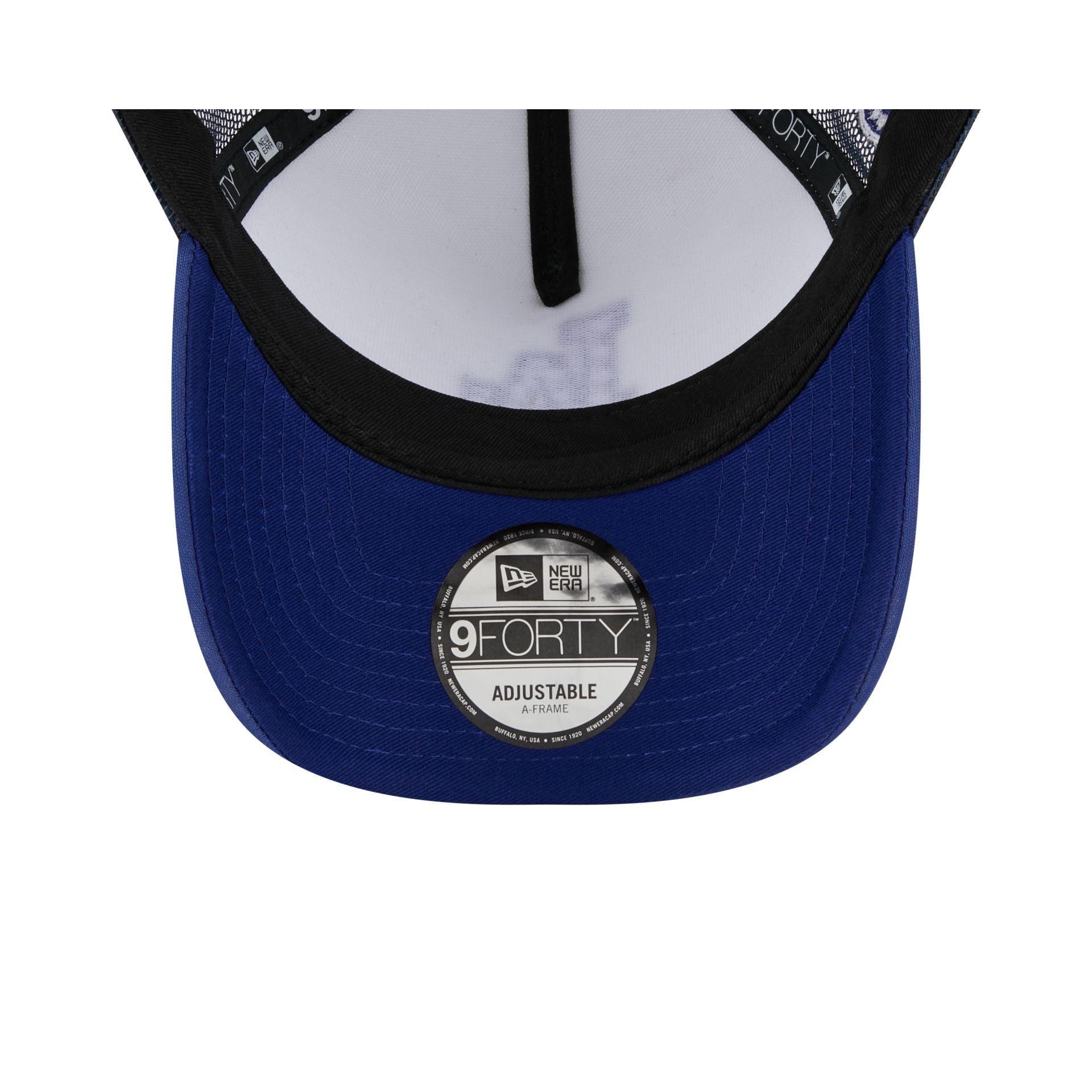 Los Angeles Dodgers Checkered Flag 9FORTY A-Frame Trucker Hat Male Product Image