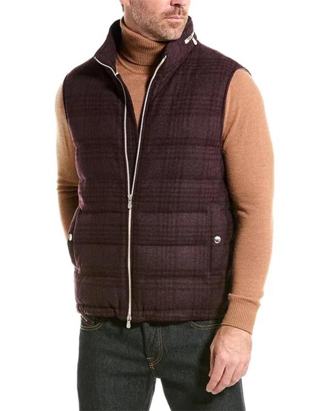 Wool & Silk-blend Puffer Down Vest In Multi Product Image