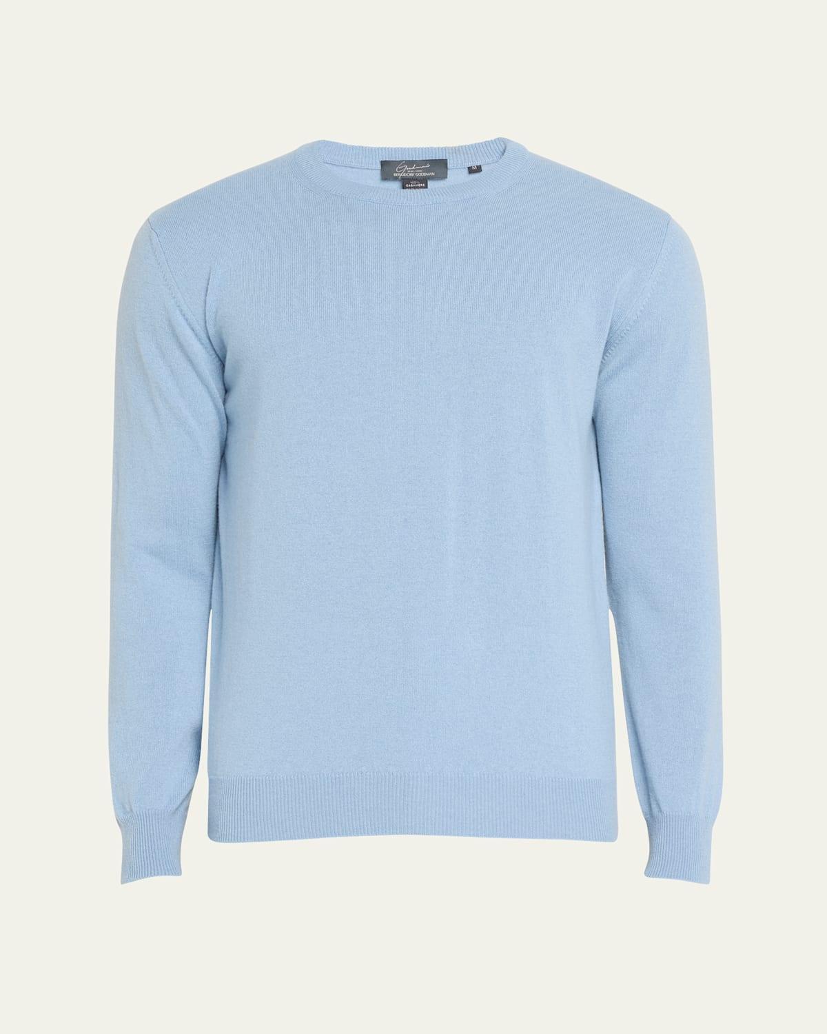 Mens Solid Cashmere Crewneck Sweater Product Image