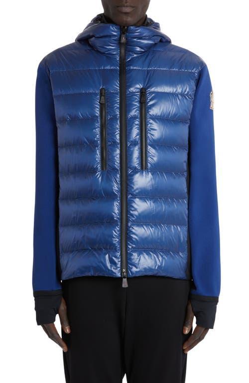 Moncler Grenoble Quilted Hooded Down & Jersey Cardigan Product Image