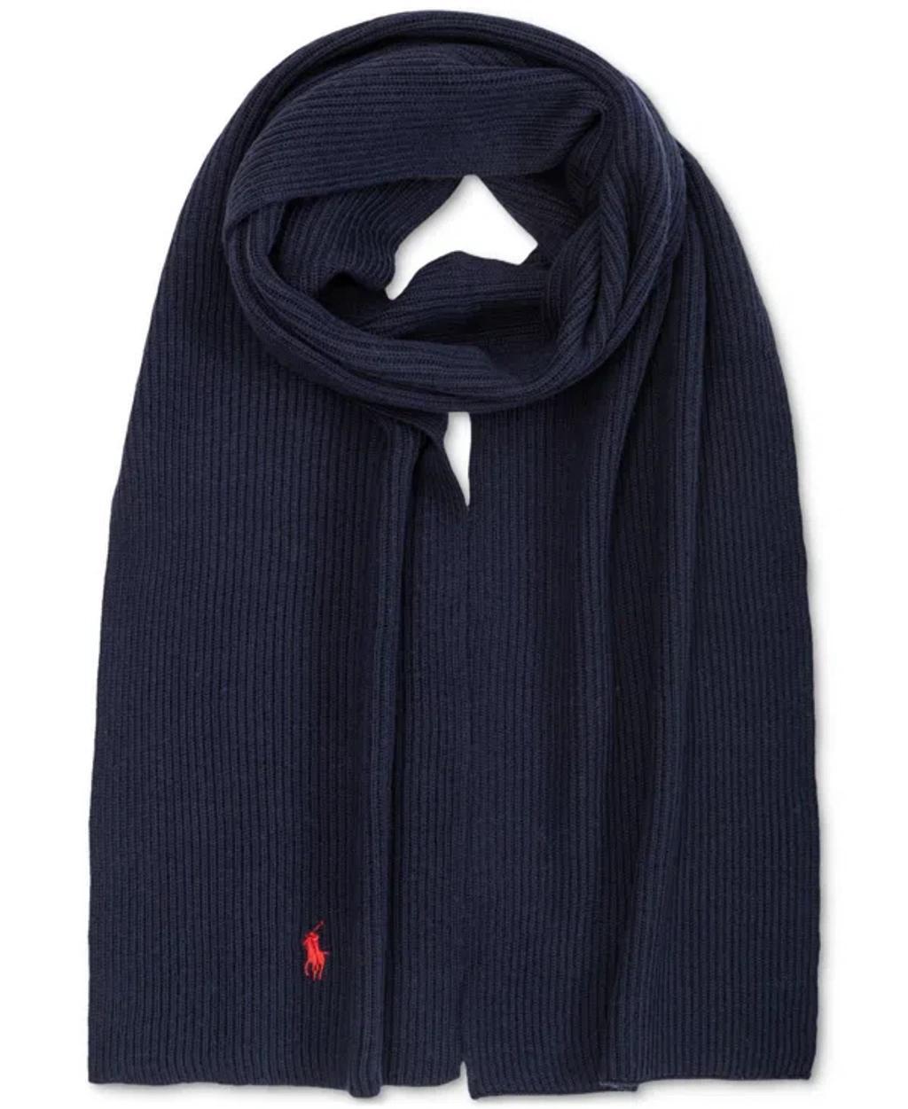 POLO RALPH LAUREN Men's Thermal Travel Scarf In Navy Product Image