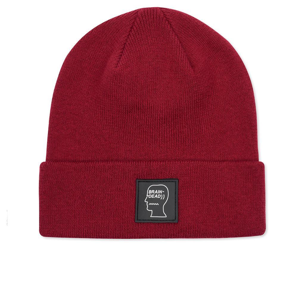 Logo Head Wool Beanie - Burgundy product image