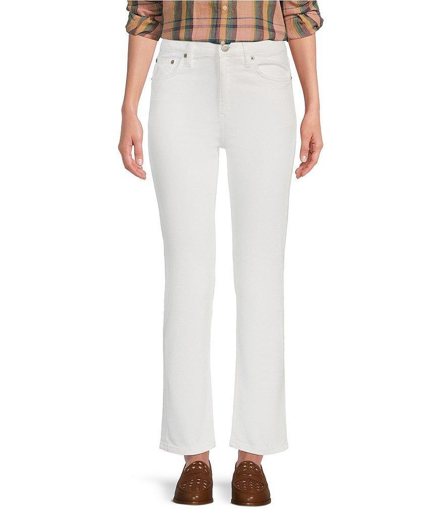 Lauren Ralph Lauren Twill High Rise Flare Leg Ankle Jean Product Image