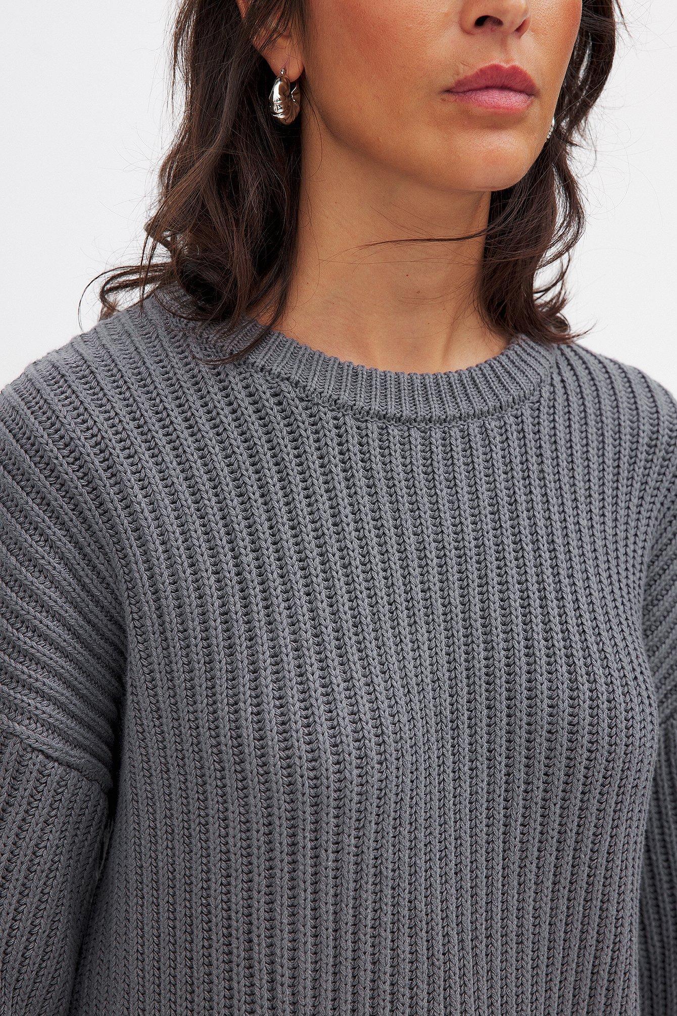 Round Neck Knitted Sweater Product Image