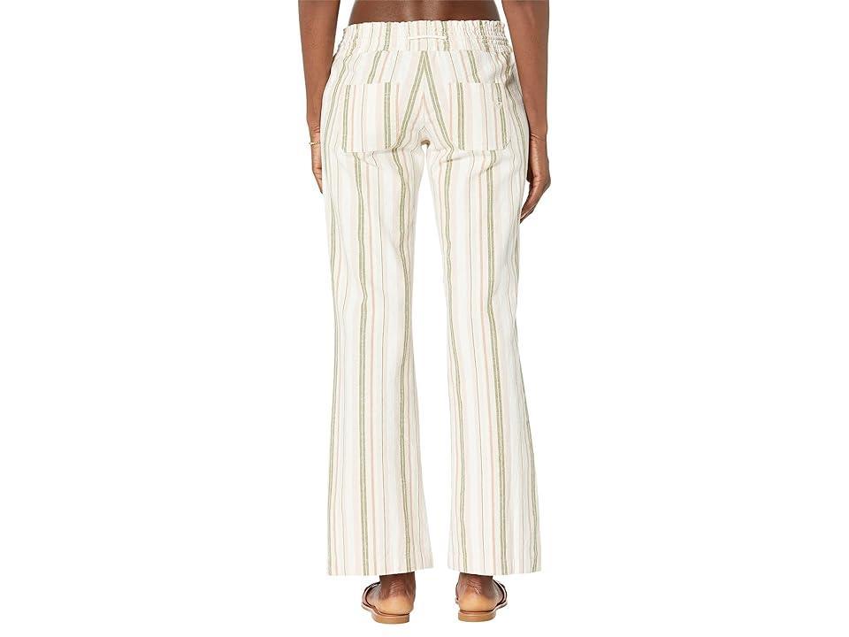 Roxy Oceanside Yarn-Dyed Beach Pants (Loden Green Cabana Stripe) Women's Casual Pants Product Image