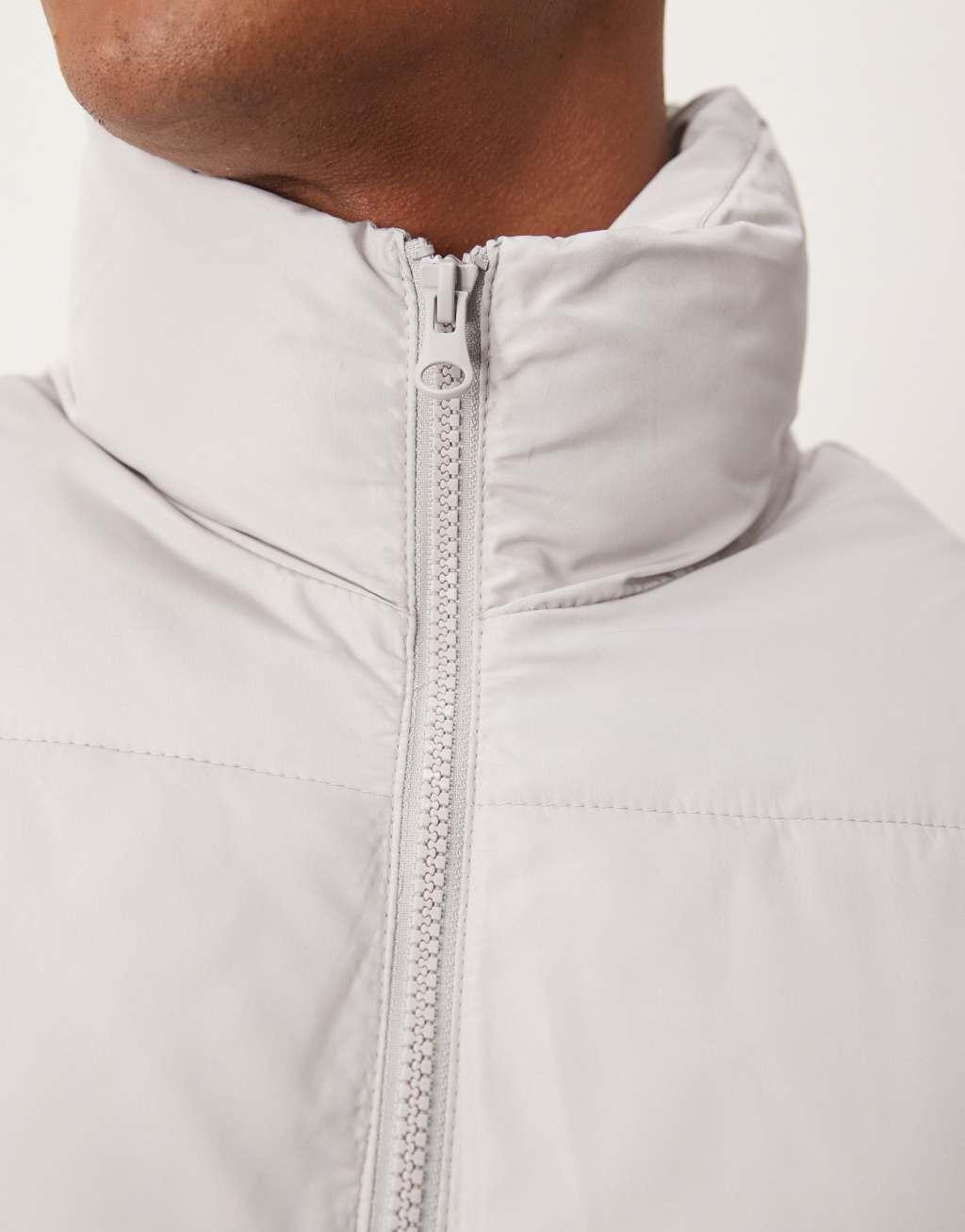 ASOS DESIGN puffer gilet in grey Product Image