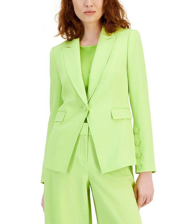 Tahari Asl Womens Single-Button Peak-Lapel Blazer Product Image