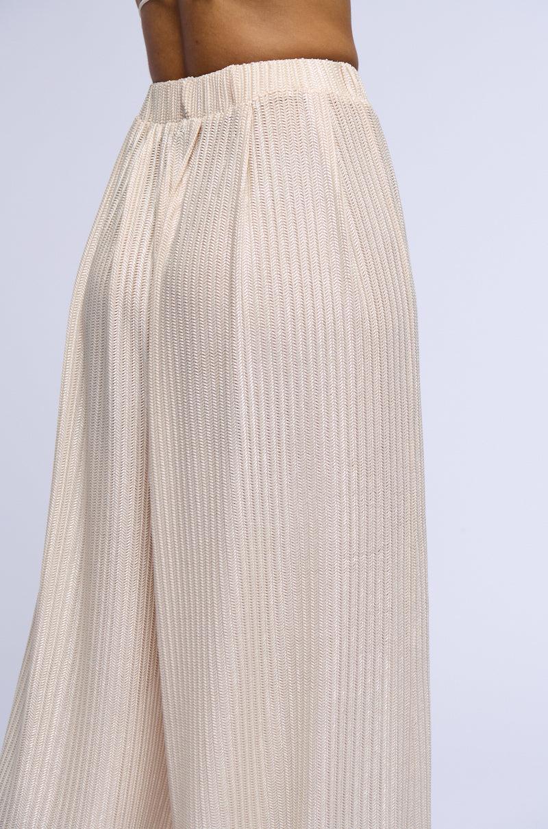 JUST LIKE MAGIC METALLIC KNIT WIDE LEG PANT Product Image