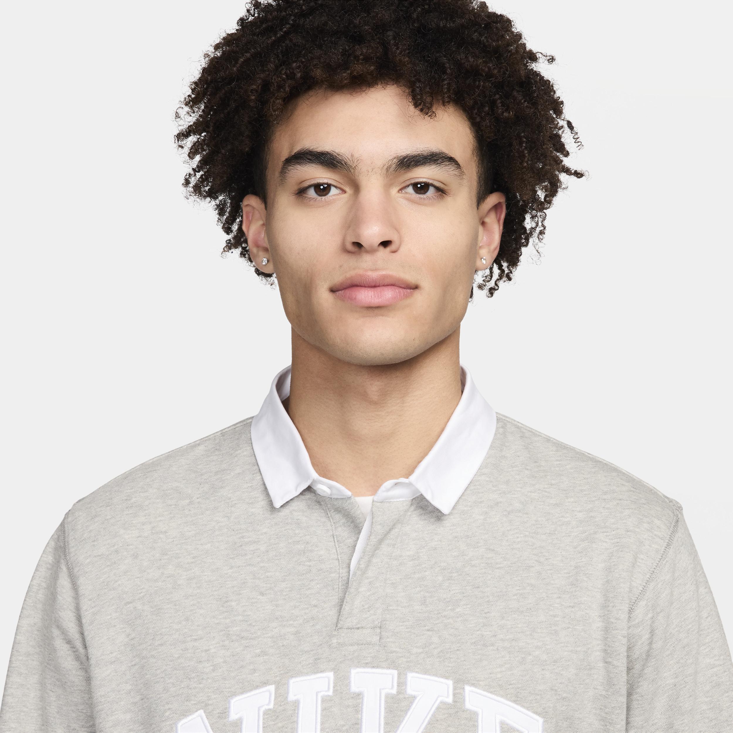 Nike Men's Club Fleece Long-Sleeve Fleece Polo Product Image