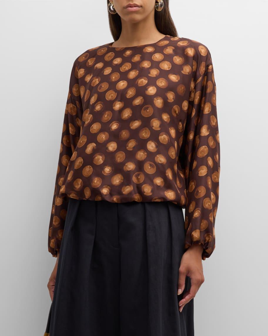 Capo Abstract Polka-Dot Blouse Product Image