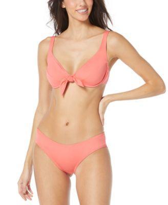 Vince Camuto Womens V-Neck Tie-Front Bikini Top Product Image