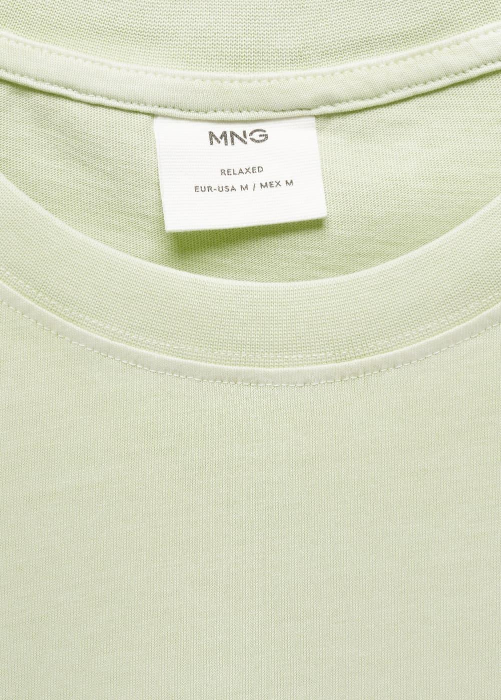 MANGO MAN - 100% cotton relaxed-fit t-shirt limeMen Product Image