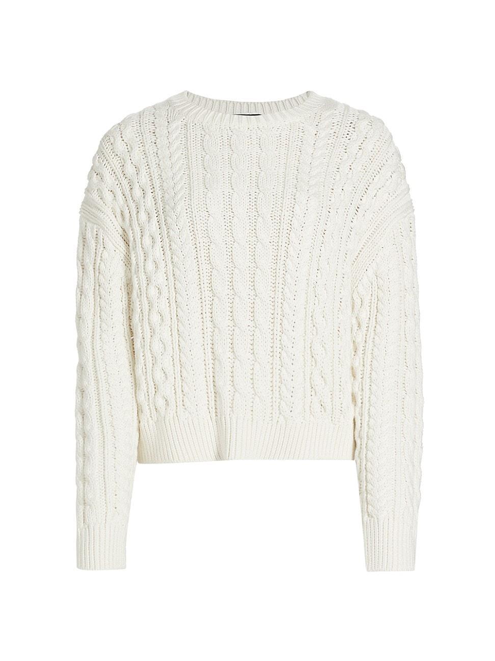 Womens Rory Cotton Cable-Knit Sweater Product Image