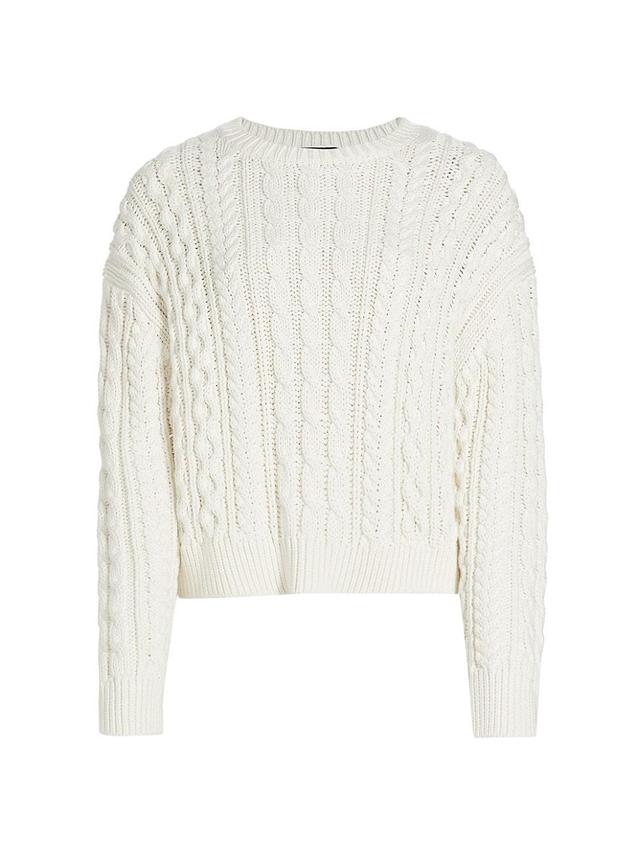 Rory Cable Open-Weave Cotton Sweater Product Image