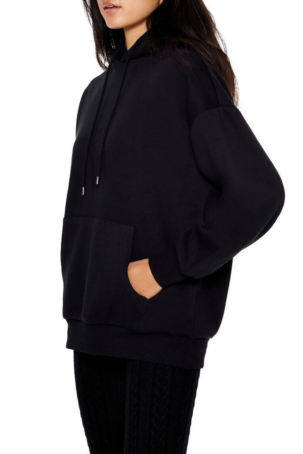 Fleece Drop-Sleeve Hoodie | Forever 21 Product Image