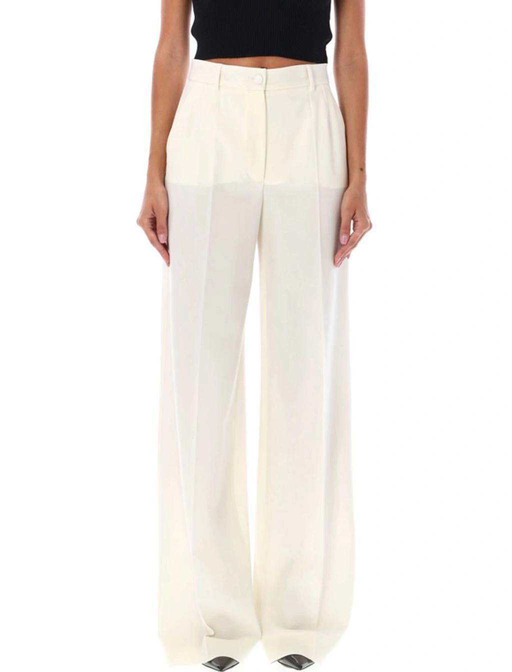 Formal Pants In White Product Image