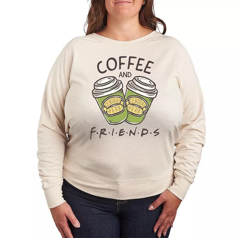 Plus Size Friends Coffee Friends Lightweight French Terry Sweatshirt, Womens Product Image