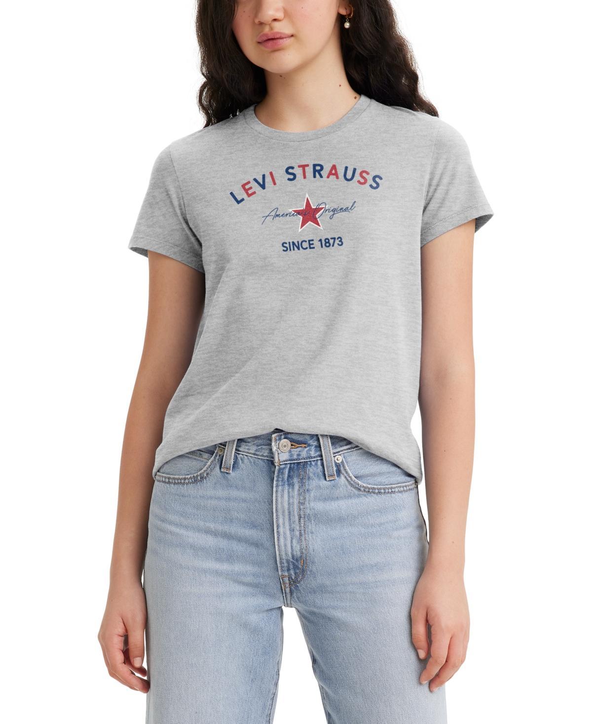 Levis Womens Perfect Graphic Logo Cotton T-shirt Product Image