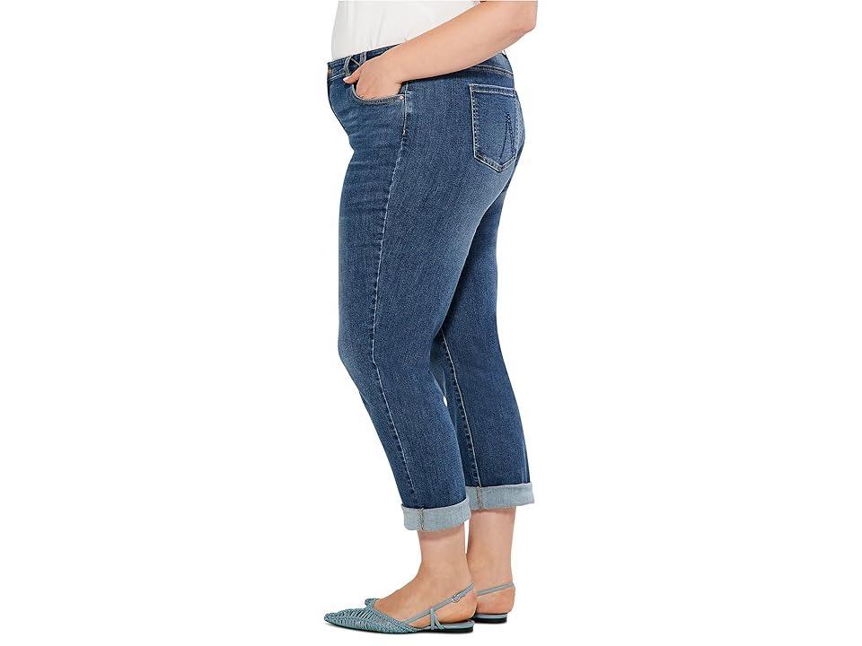 NIC+ZOE Cuff Straight Leg Girlfriend Jeans Product Image