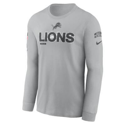 Detroit Lions Salute to Service Mascot Edge Legend Men's Nike NFL Long-Sleeve T-Shirt Product Image