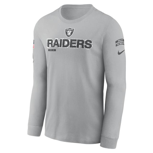 Las Vegas Raiders Salute to Service Mascot Edge Legend Nike Mens NFL Long-Sleeve T-Shirt Product Image