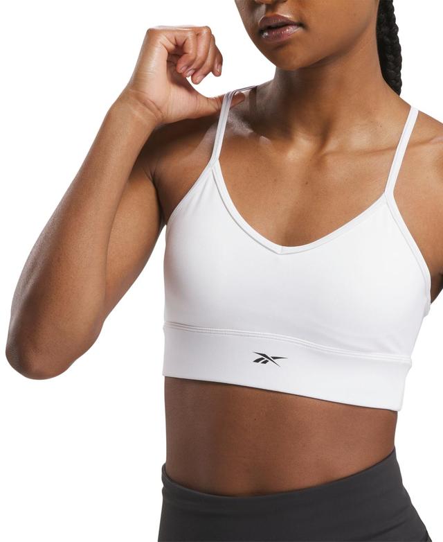 Reebok Womens Workout Ready Tri Back Medium Impact Sports Bra Product Image