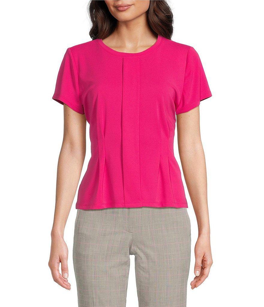 KARL LAGERFELD PARIS Scoop Neck Short Sleeve Peplum Top product image