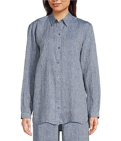 Womens Organic Linen Relax-Fit Shirt Product Image