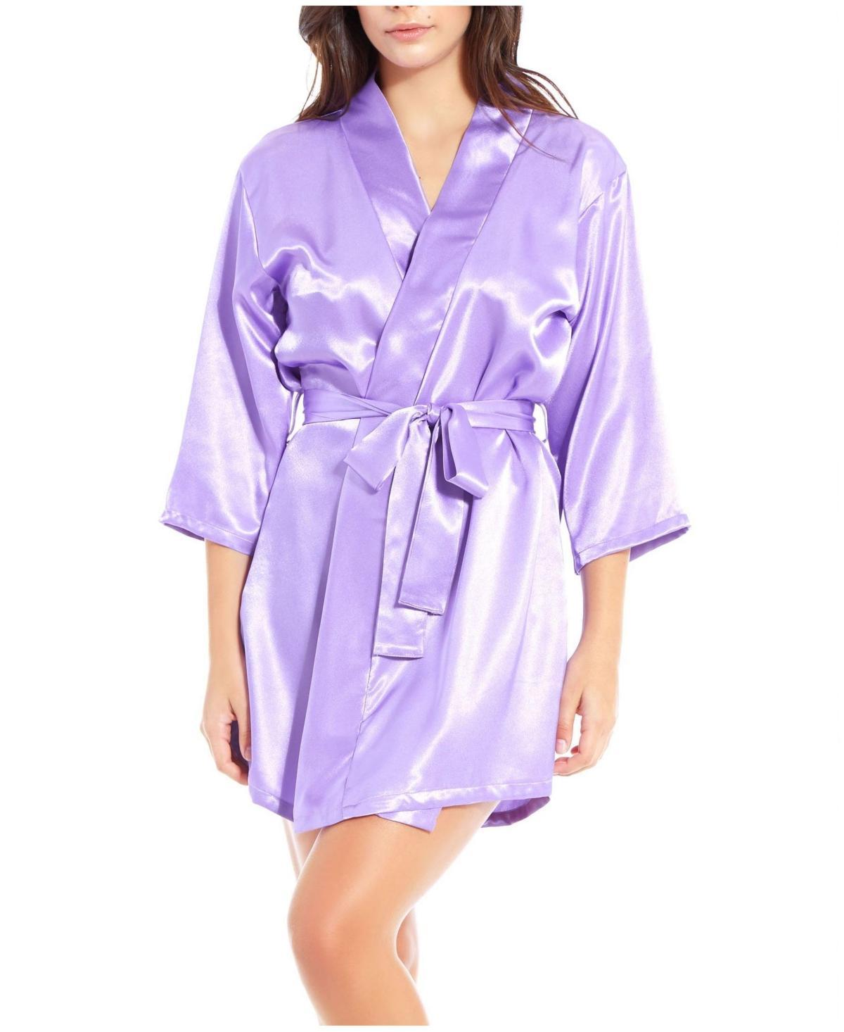 iCollection Womens Ultra Soft Satin Lounge and Poolside Robe - Peacock Product Image