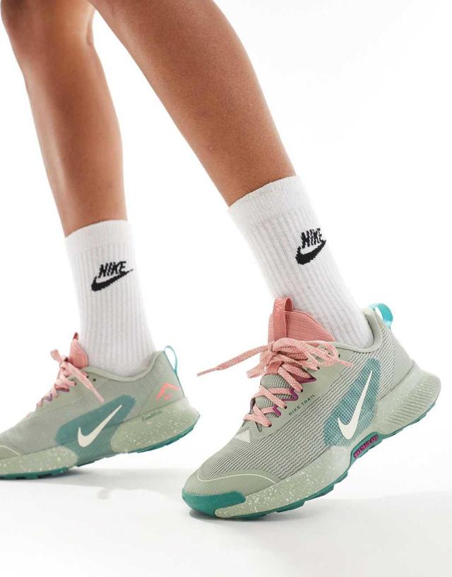 Nike Running Juniper Trail 3 sneakers in light green Product Image