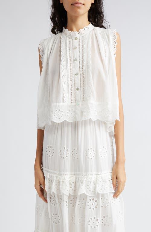 FARM Rio Eyelet Accent Sleeveless High-Low Top Product Image