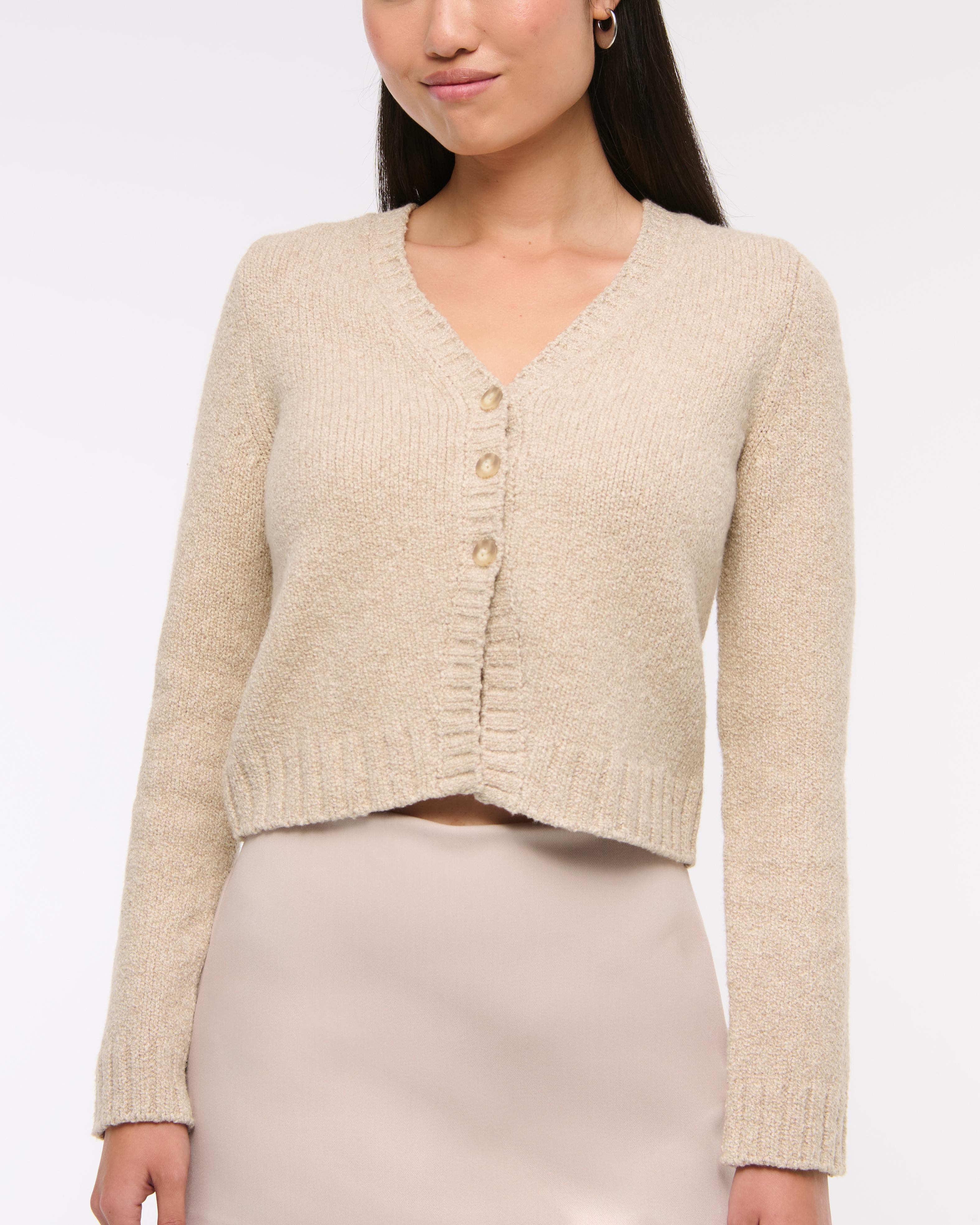 Textural Y-Neck Cardigan Product Image