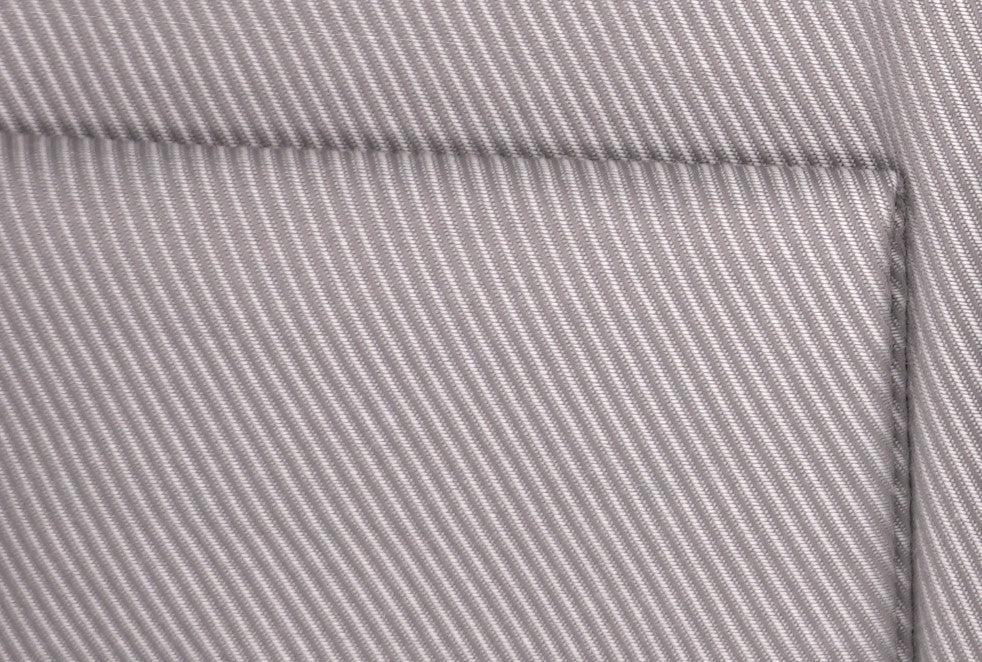 Gray Pin Striped Dress Shirt Set with Tie and Handkerchief Product Image