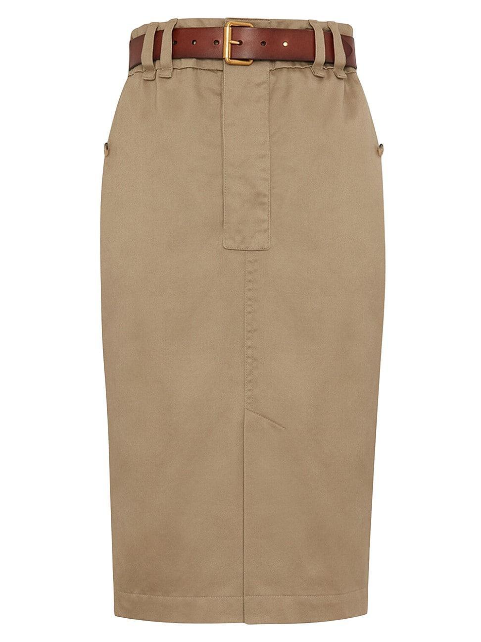 Womens Pencil Skirt in Cotton Gabardine Product Image