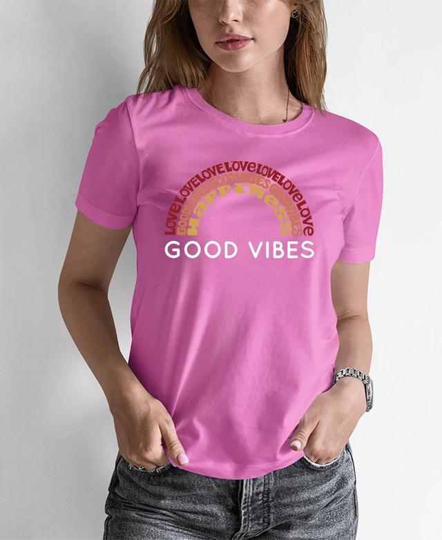 Womens Word Art Good Vibes T-Shirt Product Image