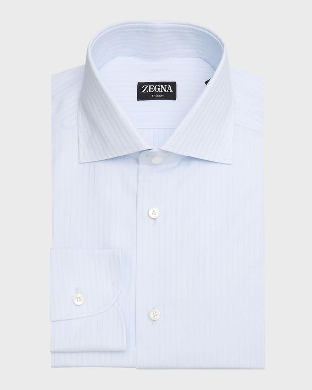 Mens Trecapi Cotton Tonal Stripe Dress Shirt Product Image