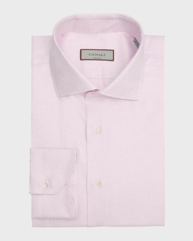 Mens Cotton Micro-Structure Dress Shirt Product Image