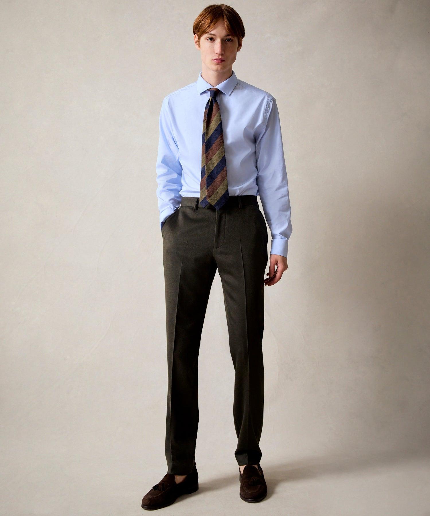 Italian Cashmere Sutton Trouser in Snyder Olive Product Image