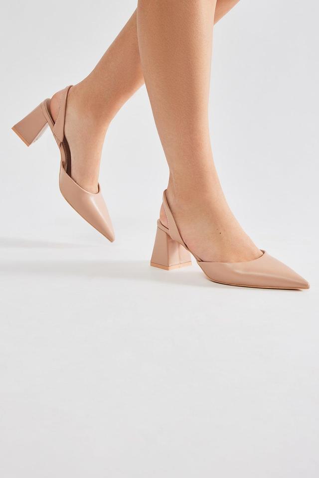 Tatianna Slingback Pumps - Beige Product Image