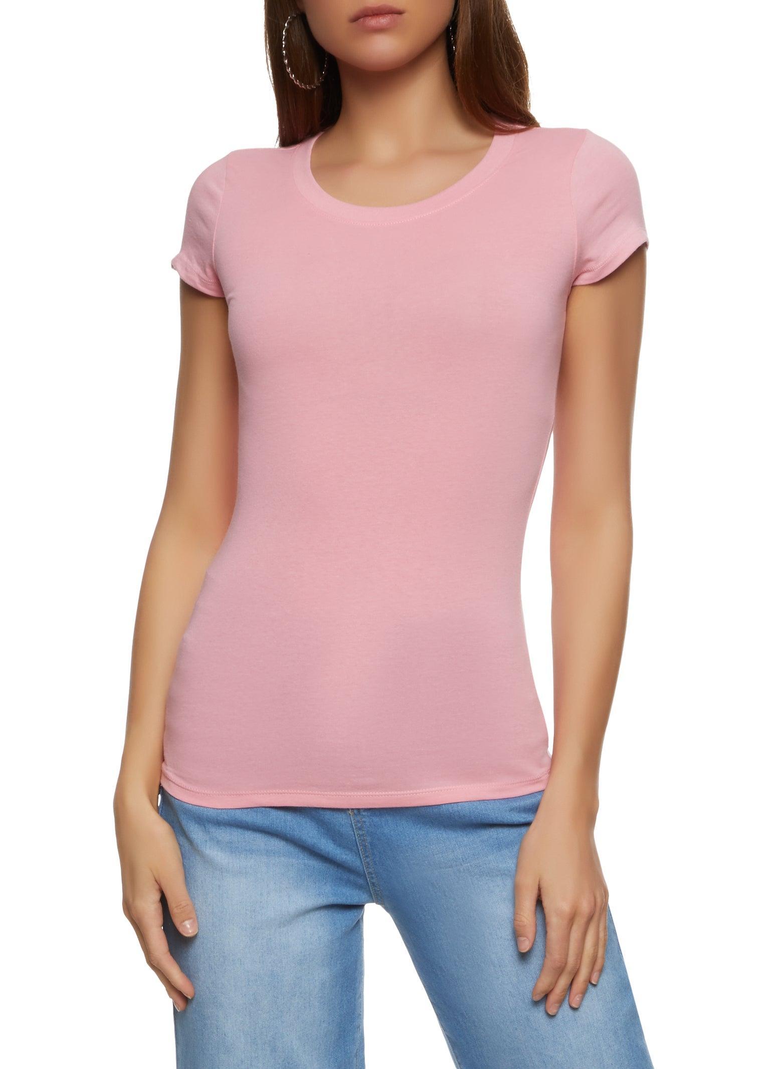 Womens Basic Scoop Neck Tee Product Image