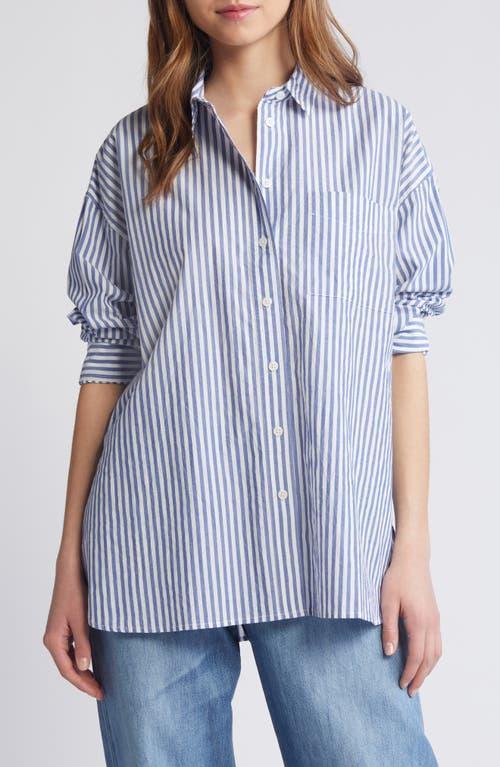 Madewell The Oversized Straight Hem Shirt in Signature Poplin (Pure ) Women's Clothing product image