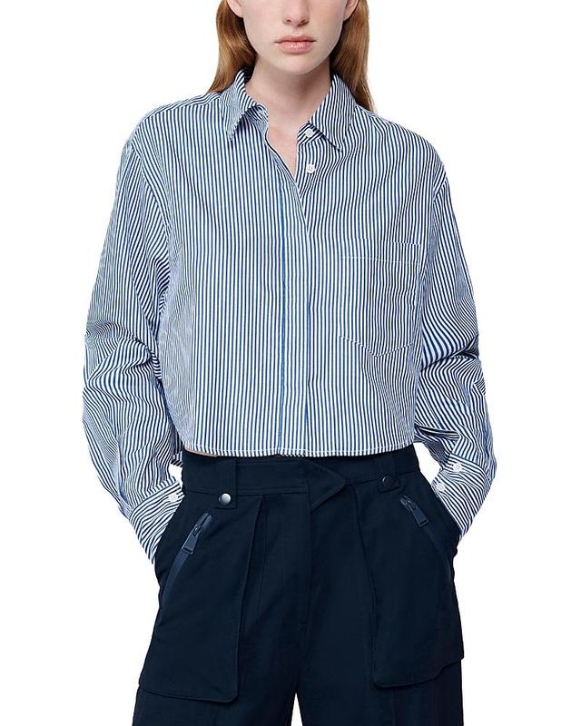 Simkhai Renata Cotton Cropped Shirt Product Image